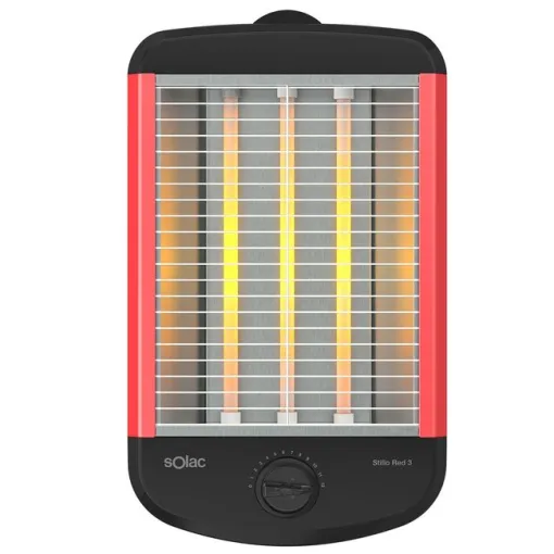 Tostador horizontal rojo y negro, 700 W, Stillo Red 3 TC5309 SOLAC