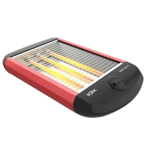 Tostador horizontal rojo y negro, 700 W, Stillo Red 3 TC5309 SOLAC