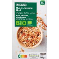 Muesli de frutas EROSKI BIO, caja 500 g