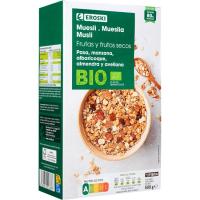 Muesli de frutas EROSKI BIO, caja 500 g