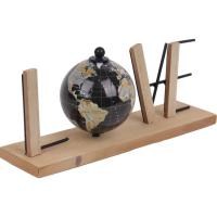 Letra decorativa Love con globo terraqueo, 18,5x16x11,5 cm