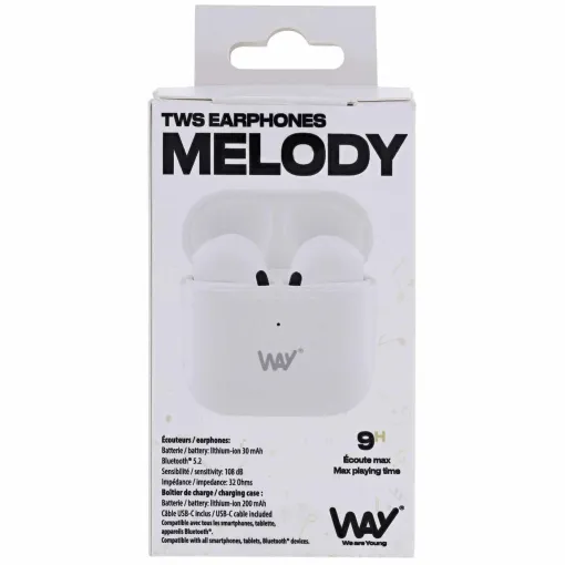 Auriculares TW blancos MELODY WAY