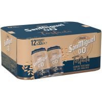 Cerveza tostada 0,0 SAN MIGUEL, pack lata 12x33 cl