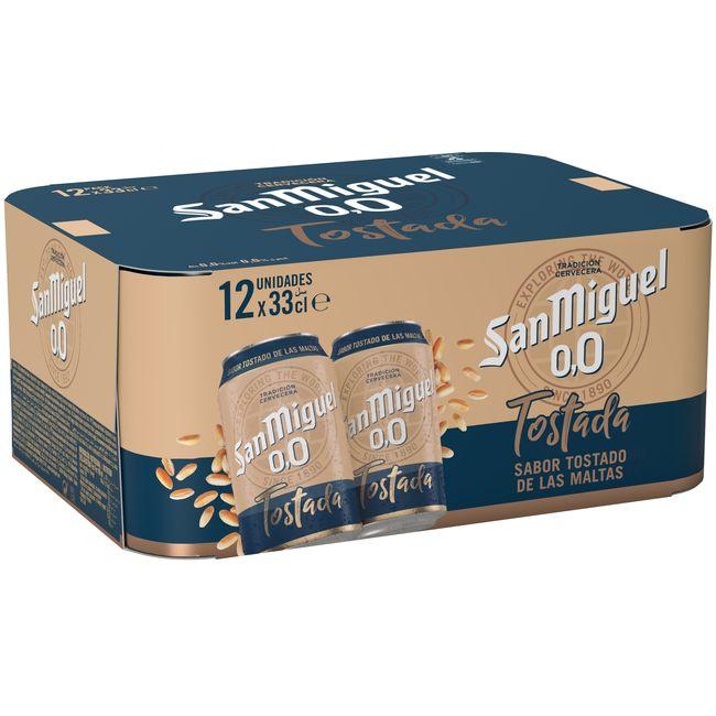 precios Cerveza Tostada 0,0 San Miguel, Pack Lata 12X33 Cl en Eroski