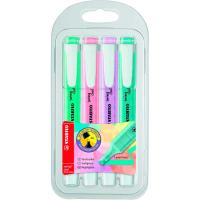 Marcador fluorescente, 4 colores pastel, Swing Cool STABILO, pack 4 uds