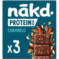Barritas protein caramelo NAKD, pack 3x45 g
