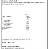 Cerveza 0,0 tostada VICTORIA, lata 33 cl