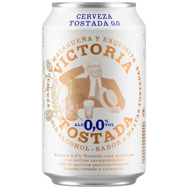 precios Cerveza 0,0 Tostada Victoria, Lata 33 Cl en Eroski