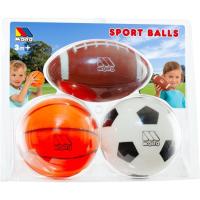 Sorta 3 baloi: futbola, saskibaloia eta errugbia, Ø 14,5cm adina rec: 3 hilabetez ondua MOLTÓ