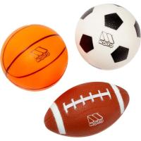 Sorta 3 baloi: futbola, saskibaloia eta errugbia, Ø 14,5cm adina rec: 3 hilabetez ondua MOLTÓ