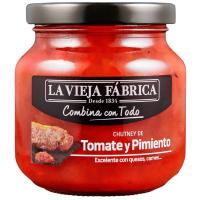 LA V. FÁBRICA piper, tomate eta tipula chutney-a, flaskoa 280 g