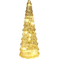 Árbol Navideño con luz led cálida, funciona 2 pilas AAA pilas no incluidas, 24 cm