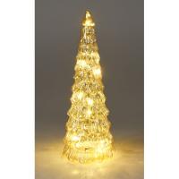 Árbol Navideño con luz led cálida, funciona 2 pilas AAA pilas no incluidas, 24 cm