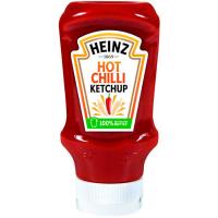 Ketchup hot chilli HEINZ, bocabajo 570 g