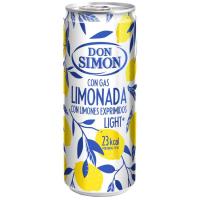 Limonada con gas sabor limón DON SIMÓN, lata 33 cl