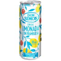 Limonada con gas sabor frambuesa DON SIMÓN, lata 33 cl