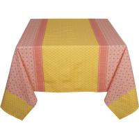 Mantel Warm Boho rosa y amarillo, 100% algodón, 150x200 cm