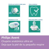 Chupete para niño deco +18 PHILIPS AVENT ULTRA AIR, pack 2 uds