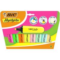 Marcador fluorescente, 4 colores neón y 4 pastel, Marking Flat BIC, pack 8 uds