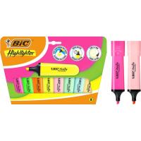 Marcador fluorescente, 4 colores neón y 4 pastel, Marking Flat BIC, pack 8 uds