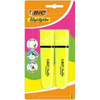 Marcador fluorescente amarillo neón, Marking Flat BIC, pack 2 uds