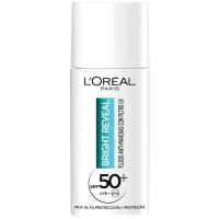 Fluido hidratante SPF50+bright reveal L`OREAL, dosificador 50 ml