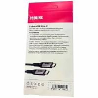 PROLINX 5A nylonezko zama eta transferentzia kable beltza, USB-C USB-C 240 W, 1 m