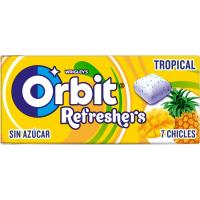 ORBIT REFRESHERS txikle tropikala, paketea 16 g