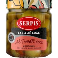 Aceitunas con tomate y especias SERPIS, frasco 220 g