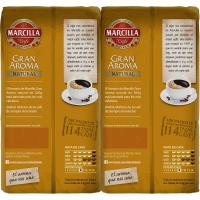 Café molido natural MARCILLA, pack 2x500 g