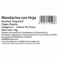 Mandarina con hoja, cesta 1 kg