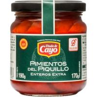 Pimiento piquillo entero D.O. Lodosa VIUDA DE CAYO, frasco 170 g