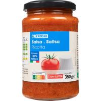 Salsa ricotta EROSKI, frasco 350 g