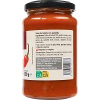 EROSKI arrabbiata saltsa, flaskoa 350 g