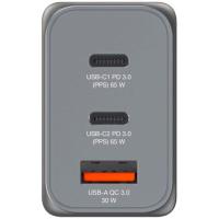 Cargador de red universal negro, 2 USB Type-C 65W y Type A 30W, GNC-65 VERBATIM