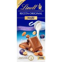 Chocolate con leche avellanas y pasas LINDT, tableta 200 g