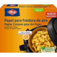 Papel para freidora aire 20 cm ALBAL, caja 20 uds