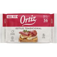 Pan tostado tradicional ORTIZ, 36 rebanadas, paquete 320 g