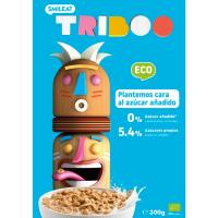 Cereales aros de desayuno 100% ecológicos TRIBOO, caja 300 g
