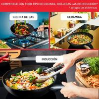 Wok de aluminio reciclado Recy'Cook, apta para todo tipo de cocinas TEFAL, Ø28 cm