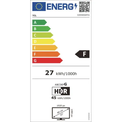 TV Led 32" FHD Smart 32S5400A TCL