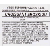 Croissant mantequilla multicereal EROSKI, bandeja 2 uds