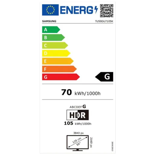 TV Led 50" 4K UHD Smart 50DU7105 SAMSUNG