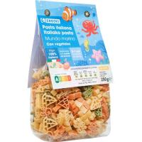 Pasta mundo marino EROSKI, paquete 250 g