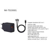 Cargador y cable 6 en 1 NK-TS33001 NK 1,2 m