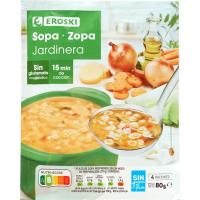 Sopa jardinera EROSKI, sobre 80 g