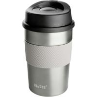 Vaso termo con tapa, acero inoxidable, Titanio IBILI, 360 ml