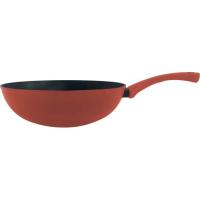 Wok Rainbow rojo, aluminio forjado,vantiadherente, apto para todo tipo de cocinas INOXIBAR, Ø28 cm