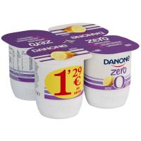 Yogur sabor limón DANONE ZERO, pack 4x120 g