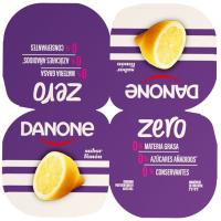 Yogur sabor limón DANONE ZERO, pack 4x120 g